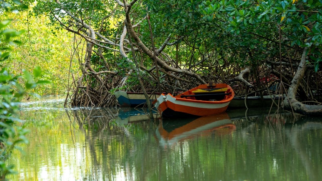 As águas do Lago Azul